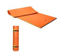 Costway Tapis D'eau Flottant De Piscine 355 X 183 Cm Mousse Xpe Résistant Avec Dispositif D?Amarrage Et Sangles À Boucle Orange Multicolore