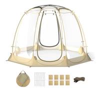 COSTWAY Tente Bulle Transparente Pop-up Pliante Imperméable (265 x 265 CM)