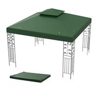 COSTWAY Toile de Rechange pour Pavillon de Jardin 3 x 3 M en Polyester Impérméable Haute densité 160g/m², Toile de Toit pour Pavillon Tonnelle Tente (Vert)