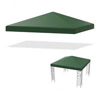 COSTWAY Toile de Toit de Rechange en Polyester pour Pavillon Tonnelle Tente 300 x 300 cm Couleur au Choix (Vert foncé)