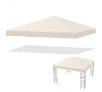 COSTWAY Toile de Toit de Rechange en Polyester pour Pavillon Tonnelle Tente 300 x 300 cm Couleur au Choix (Beige)