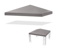 COSTWAY Toile de Toit de Rechange en Polyester pour Pavillon Tonnelle Tente 300 x 300 cm Couleur au Choix (Gris)
