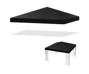 COSTWAY Toile de Toit de Rechange en Polyester pour Pavillon Tonnelle Tente 300 x 300 cm Couleur au Choix (Noir)