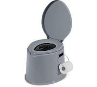 COSTWAY Toilettes de camping portables Toilettes de voyage avec seau amovible et support de papier toilette Toilettes mobiles pour le camping, la randonnée et les voyages