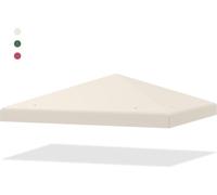 COSTWAY Toit de rechange 3x3m pour pavillon de jardin, couverture de pavillon de rechange avec trous d'évacuation & Velcro (Beige)