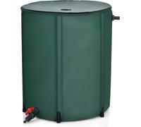COSTWAY Tonneau de pluie 200L avec vanne de trop-plein, tonneau d'eau de pluie pliable, réservoir d'eau de pluie en PVC, tonneau d'eau de pluie réservoir d'eau 60x60x70cm