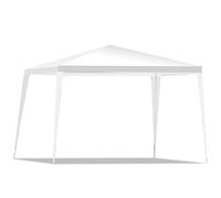 COSTWAY Tonnelle de Jardin Instantanée Pliable 3 x3 M, Tente de Jardin avec Piquets Cordes à Vent, Auvent Commercial d'Extérieur pour Marché Patio Camping, Blanc