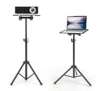 COSTWAY Trépied pour Projecteur à Hauteur Réglable 70-118,5CM, Support Videoprojecteur avec Plateau Inclinable pour Projecteur d'Ordinateur Portable, Convient aux Bureau Maison