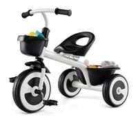 COSTWAY Tricycle Enfant Bébé Évolutif avec Paniers Avant & Arrière, Vélo Enfant avec 3 Roues en EVA & Siège Réglable, Draisienne, Charge 25kg pour Tout-Petits de 18 Mois-5 Ans (Blanc)