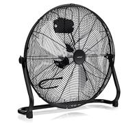 COSTWAY Ventilateur de Sol 51 cm à 3 Vitesses 160W, Ventilateur Industriel avec Angle D'inclinaison Réglable à 145° et 3 Pales en Alliage D'aluminium et Moteur en Cuivre, Noir