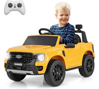 COSTWAY Voiture pour enfants Ranger 12V sous licence, véhicule électrique avec télécommande, panier de rangement, USB, musique, histoire, télécommande 2,4 GHz