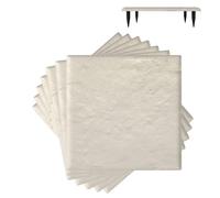 Costway39,5 X 39,5 CM Dalles avec Piquets de Sol Pierres Décoratives pour Jardin Pavés de Chemin d'Extérieur Ensemble de 8 Fabriqué en Italie Blanc