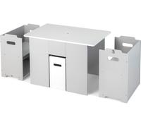 Costway4 en 1 Table Enfants avec 2 Chaises Table d'activités avec Banc de Rangement & Couvercle Amovible Charge 30kg pour Enfants de 3 Ans+