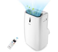 Costway5 en 1 Climatiseur Mobile 16 à 32 16000BTU R290 4 Modes Ventilateur Déshumidificateur Rafraîchisseur et Chauffage Blanc