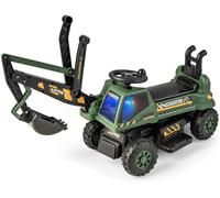 Costway6V Excavatrice Electrique Enfants avec Pelle Charge 25KG Vert