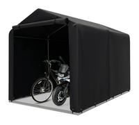 CostwayAbri de Vélos Extérieur Abri de Garage Portable pour Vélos avec Porte à Fermeture Éclair Enroulable Bache Motos pour Terrasse Jardin Cour Gris Foncé