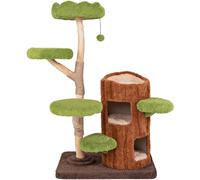 CostwayArbre à Chat à Plusieurs Niveaux Tour pour Chat à 2 Etages Poteaux à Gratter en Sisal Perchoir Supérieur Plateformes Rondes Naturel