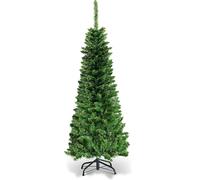 CostwayArbre de Noël Artificiel 135 cm avec 150 Lumières LED Sapin Artificiel avec 226 Branches