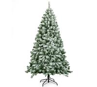 CostwayArbre de Noël Artificiel 180CM avec 928 Branches Aiguilles en PVC Support Métallique Solide et Pliable pour Décoration Noël