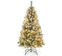 Sapin de Noël 150cm, 450 Branches Articulées avec 200 LED et 8 Eclairage