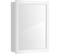 CostwayArmoire Murale Salle de Bain avec Miroir Armoire à Pharmacie avec Etagère à Hauteur Réglable Gris 51 x 16 x 66,5 CM