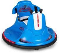 CostwayAuto-Tamponneuse Electrique 360° pour Enfants Télécommande 2.4G Contours Anti-Chocs pour Garçon et Fille 3-8 Ans Bleu