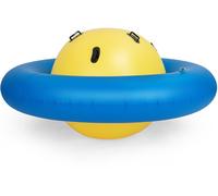 CostwayBalle Gonflable Enfants Ø233cm avec 6 Poignées Château Gonfable en PVC avec Surface Élastique Balle Rebondissante pour 3 Enfants de 5 Ans+ Jaune