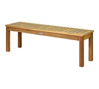 CostwayBanc de Jardin en Bois d?Acacia sans Dossier avec Assise à Lattes 132 x 34 x 43,5 CM Charge Max 360KG Couleur Naturel