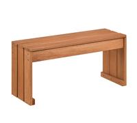 CostwayBanc de Jardin en Bois Massif Table d?Appoint & Support à Plantes 3-en-1 avec Finition Huile Effet Teck Lattes Épaissies Charge 200 kg