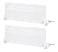 CostwayBarrière de Lit Enfants 100 x 42 cm avec Sangles Barrière de Sécurité Pliable avec Tissu en Maille Respisante Angle Réglable 0°à 180° Blanc
