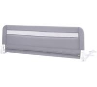 CostwayBarrière de Lit Enfants 120 x 42 cmavec Sangles Barrière de Sécurité Pliable avec Tissu en Maille Respisante Angle Réglable 0°à 180° Gris