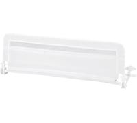 CostwayBarrière de Lit Enfants 120 x 42 cmavec Sangles Barrière de Sécurité Pliable avec Tissu en Maille Respisante Angle Réglable 0°à 180° Blanc