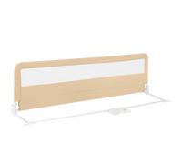 CostwayBarrière de Lit Enfants avec Sangles Barrière de Sécurité Pliable avec Tissu en Maille Respisante Angle Réglable 0°à 180° Beige