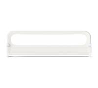 CostwayBarrière de Lit Pliable Barrière de Lit Bébé Ajustable de 120 CM avec Housse Amovible en Tissu Oxford & Base en U Robuste Blanc