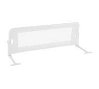 CostwayBarrière de Lit pour Tout-petit avec Sangles Réglables Manchon en Tissu Amovible et Lavable pour Matelas Double Pleine Grandeur Blanc