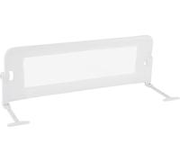 CostwayBarrière de Lit pour Tout-petit avec Sangles Réglables Manchon en Tissu Amovible et Lavable pour Matelas Double Pleine Grandeur Blanc