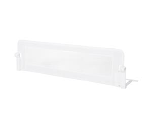 CostwayBarrière de Lit Universelle Pliable pour Enfants Barrière de Lit Rabattable de 152 cm avec Sangle de Sécurité Réglable Blanc