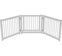 CostwayBarrière de Porte pour Chien Pliable Barrière de Sécurité pour Animaux en Bois de Pin 206 x 61cm