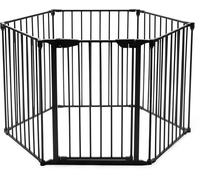 CostwayBarrière de Sécurité Grille de Protection Cheminée en Acier de Haute Qualité avec Porte