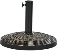 CostwayBase de Parasol de Patio 45 cm Support de Parasol Ronde en Résine Résistant aux Intempéries pour Poteaux de 38/ 48 mm Jardin Plage