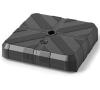 CostwayBase de Parasol Résistante Socle de Parasol Rempli d Eau et de Sable Jusqu à 80 KG avec Poignées Découpées Support de Parapluie Noir