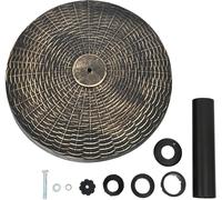 CostwayBase de Parasol Ronde en Résine de 12 Kg Support de Parasol d'Extérieur Robuste avec Bouton Réglable Résistante à Toutes Saisons