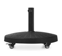 CostwayBase de Parasol sur Roulettes en Résine 23 Kg Support de Parasol d'Extérieur en Rotin avec Roues Verrouillables Résistance à Décoloration