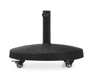 CostwayBase de Parasol sur Roulettes en Résine 23 Kg Support de Parasol d'Extérieur en Rotin avec Roues Verrouillables Résistance à Décoloration