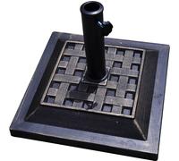 CostwayBase/Pied de Parasol Support pour parasol de Diamètre de 38mm ou 48mm Base de parasol en résine Bronze Carré