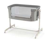 CostwayBerceau Bébé Cododo Lit Bébé Réglable en Hauteur à 6 Niveaux 4 Roulettes Parois en Filet Respirant Matelas Amovible pour 0-6 Mois Gris