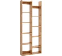 CostwayBibliothèque Étagère à 12 Niveaux avec Kits Anti-Retournement Étagère en Bois Unité de Rangement en Forme d'Arbre Organisateur Naturel