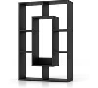 CostwayBibliothèque Géométrique à 7 Cubes Étagère d'Angle Ouverte et Décorative Séparateur de Pièce Kit Anti-renversement Noir