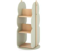 CostwayBibliothèque Rotative à 360°pour Enfants Organisateur de Rangement de Jouets avec 5 Etagères Etagère d'Angle Pivotante Ronde Vert