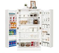 CostwayBuffet/Placard de Cuisine avec Double Portes 59 x 30,5 x 103,5 CM Meuble de Rangement avec 6 Étagères Réglables